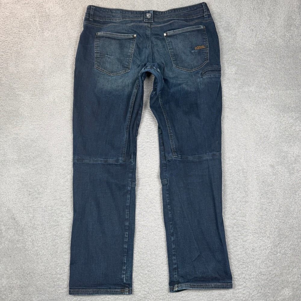 Kuhl Kanvus Jean Mens 39x31.5 Dark Wash Blue Articulated Knee Outdoor Pants - Picture 2 of 12